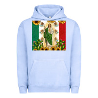 Pigment Grape Ice San Judas with Mexican Flag Urban Hoodie - JahusDesignShop