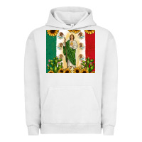 Pigment Lunar Rock San Judas with Mexican Flag Urban Hoodie - JahusDesignShop