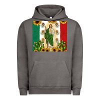 Pigment Tornado San Judas with Mexican Flag Urban Hoodie - JahusDesignShop
