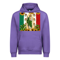 Tulip San Judas with Mexican Flag Urban Hoodie - JahusDesignShop