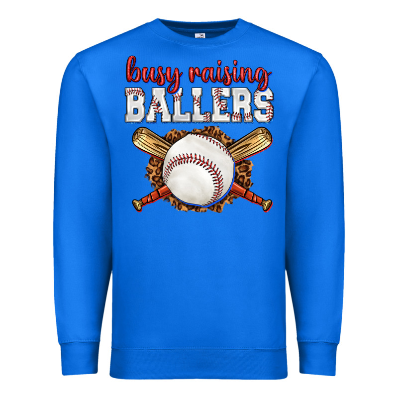 Busy Raising Ballers Baseball Premium Sweatshirt by texasbilliewilder | Teevron