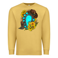 Antique Gold western turquoise gemstone Premium Sweatshirt - Zillion Design Studio