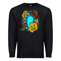 Black western turquoise gemstone Premium Sweatshirt - Zillion Design Studio
