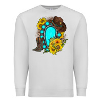 Dove Grey western turquoise gemstone Premium Sweatshirt - Zillion Design Studio