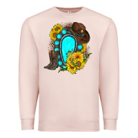 Pale Pink western turquoise gemstone Premium Sweatshirt - Zillion Design Studio