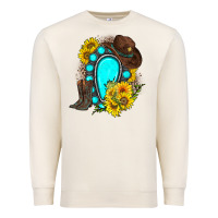 Sandshell western turquoise gemstone Premium Sweatshirt - Zillion Design Studio