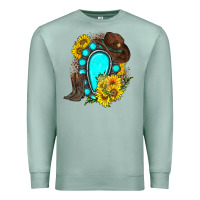 Seafoam western turquoise gemstone Premium Sweatshirt - Zillion Design Studio