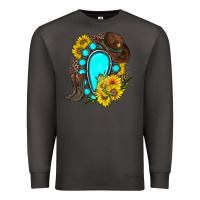 Smoke western turquoise gemstone Premium Sweatshirt - Zillion Design Studio