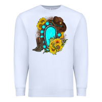 White western turquoise gemstone Premium Sweatshirt - Zillion Design Studio