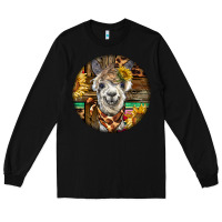 Black western alpaca Long Sleeve Tee - BarkalooDesign