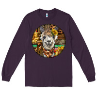 Plum western alpaca Long Sleeve Tee - BarkalooDesign