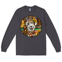 Smoke western alpaca Long Sleeve Tee - BarkalooDesign
