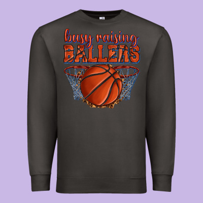 Premium Sweatshirt busy raising ballers basketball