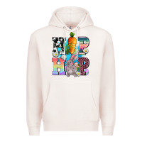 Pale Pink hip hop easter rabbit Premium Hoodie - AdoDesignShop