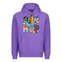 Purple hip hop easter rabbit Premium Hoodie - AdoDesignShop