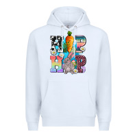 White hip hop easter rabbit Premium Hoodie - AdoDesignShop
