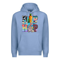 Colony Blue hip hop easter rabbit Premium Hoodie - AdoDesignShop