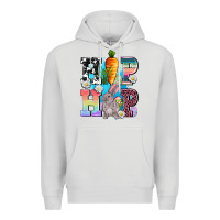 Dove Grey hip hop easter rabbit Premium Hoodie - AdoDesignShop