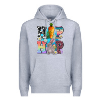 Heather Grey hip hop easter rabbit Premium Hoodie - AdoDesignShop
