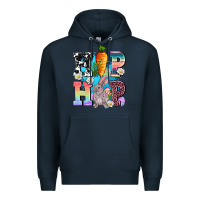 Navy hip hop easter rabbit Premium Hoodie - AdoDesignShop
