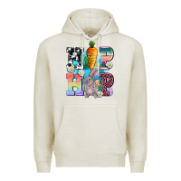 Oatmeal Heather hip hop easter rabbit Premium Hoodie - AdoDesignShop