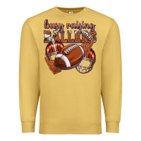 Antique Gold busy raising ballers football Premium Sweatshirt - texasbilliewilder