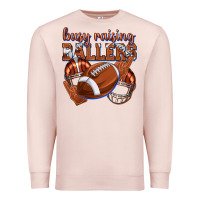Pale Pink busy raising ballers football Premium Sweatshirt - texasbilliewilder