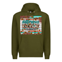 Army Green difference maker Premium Hoodie - JahusDesignShop