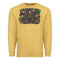Antique Gold Mardi Gras Fleur De Lis Premium Sweatshirt - RanaPortraitStore