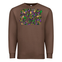 Chestnut Mardi Gras Fleur De Lis Premium Sweatshirt - RanaPortraitStore