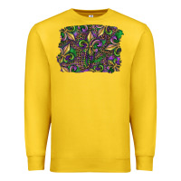 Lemon Mardi Gras Fleur De Lis Premium Sweatshirt - RanaPortraitStore