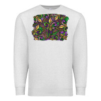 Oatmeal Heather Mardi Gras Fleur De Lis Premium Sweatshirt - RanaPortraitStore