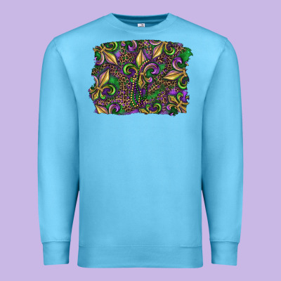 Premium Sweatshirt Mardi Gras Fleur De Lis