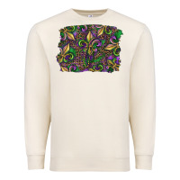 Sandshell Mardi Gras Fleur De Lis Premium Sweatshirt - RanaPortraitStore