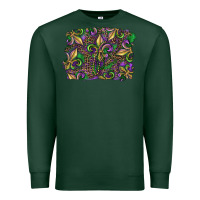 Sports Green Mardi Gras Fleur De Lis Premium Sweatshirt - RanaPortraitStore
