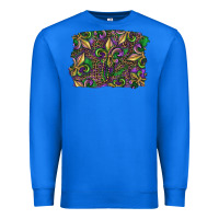 True Royal Mardi Gras Fleur De Lis Premium Sweatshirt - RanaPortraitStore