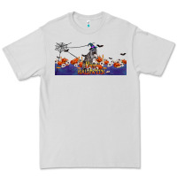 Dove Grey Happy Halloween Raccon Premium Tee - LillyAllenDesigns