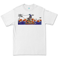White Happy Halloween Raccon Premium Tee - LillyAllenDesigns