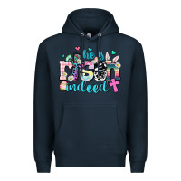 Navy he is risen indeed Premium Hoodie - AdoDesignShop