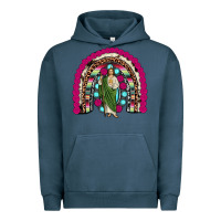 Pigment Midnight Navy san judas rainbow Urban Hoodie - JahusDesignShop