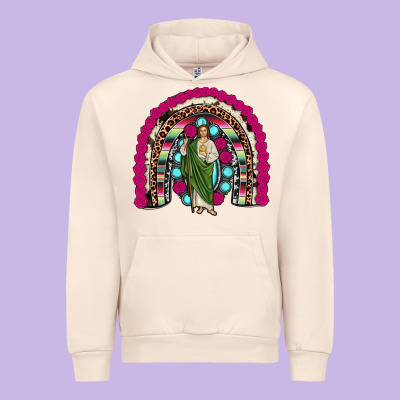 San Judas Rainbow Urban Hoodie Designed By Jahusdesignshop