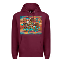 Burgundy coffee teach repeat Premium Hoodie - JahusDesignShop