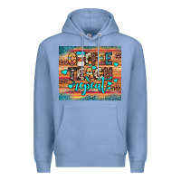 Colony Blue coffee teach repeat Premium Hoodie - JahusDesignShop