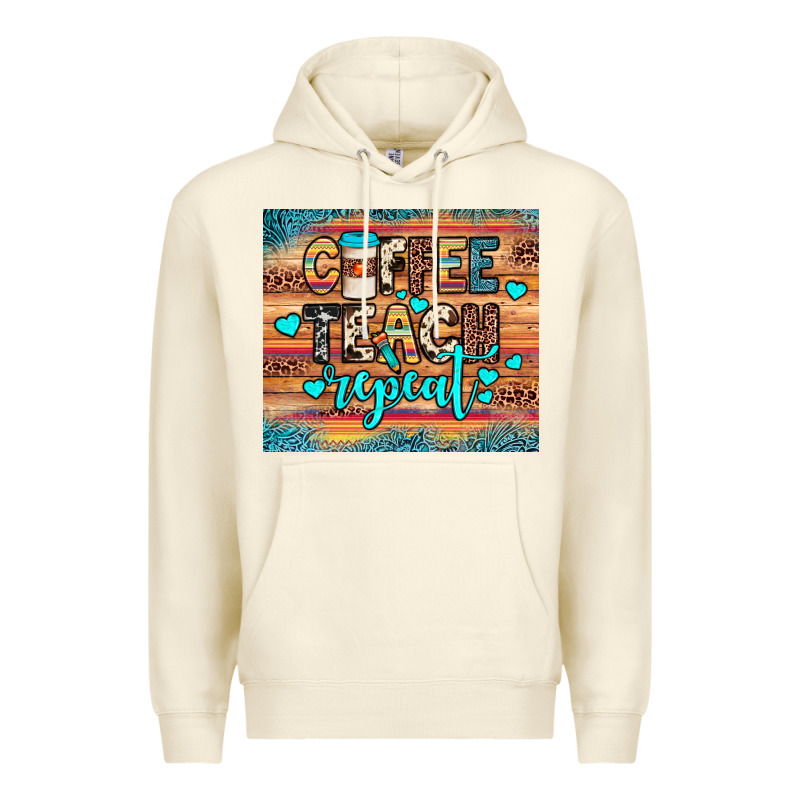 Coffee Teach Repeat Premium Hoodie by JahusDesignShop | Teevron