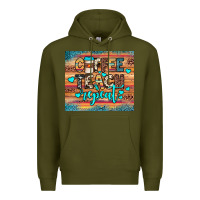 Army Green coffee teach repeat Premium Hoodie - JahusDesignShop