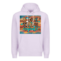 Lilac coffee teach repeat Premium Hoodie - JahusDesignShop