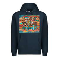 Navy coffee teach repeat Premium Hoodie - JahusDesignShop