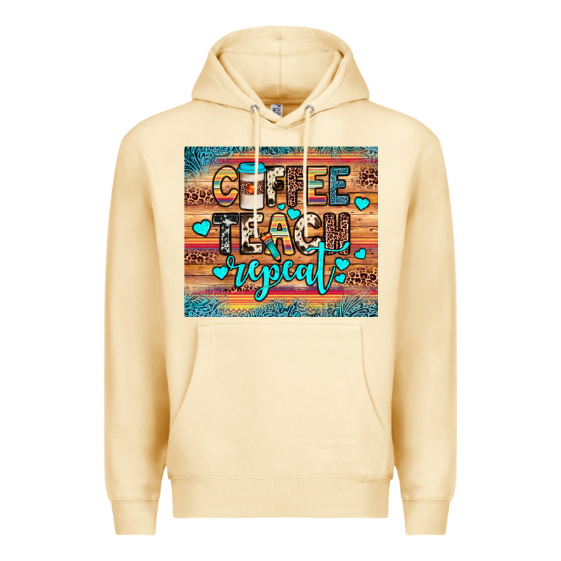 Coffee Teach Repeat Premium Hoodie by JahusDesignShop | Teevron
