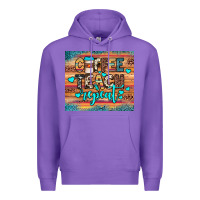 Purple coffee teach repeat Premium Hoodie - JahusDesignShop