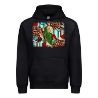 Black san judas leopard cowhide background Urban Hoodie - JahusDesignShop